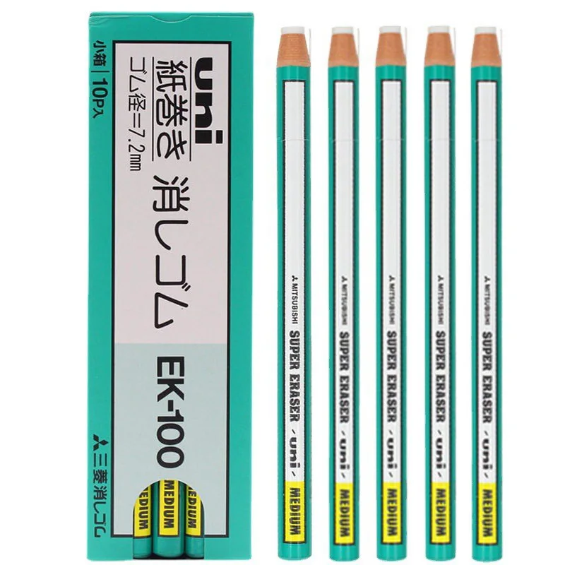 Japan Uni Pen Type Roll Paper Eraser Super Eraser Art Sketch Highlight Eraser for School and Office Art Painting Supplies