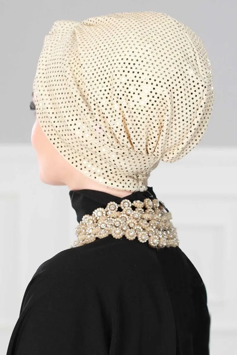 Mihrace Combed Bone Sequin Gold
