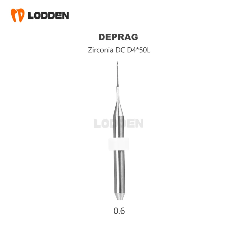 Deprag-fresa Dental W52 D52, herramienta de molienda de Zirconia (CC)/PMMA(NC) D4, vástago de 50M de longitud, 0,6/1,0/2,0 MM