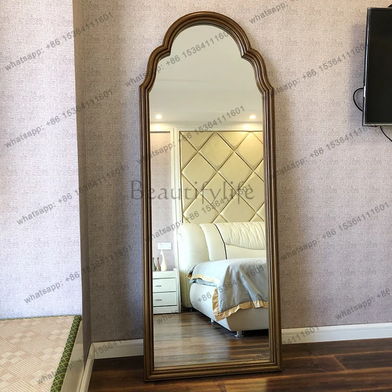 LSFloor Aesthetic Mirror Modern Decoration Gold Vintage Full Body Nordic Mirror Luxury Makeup Spiegel Wand  Room Decorations