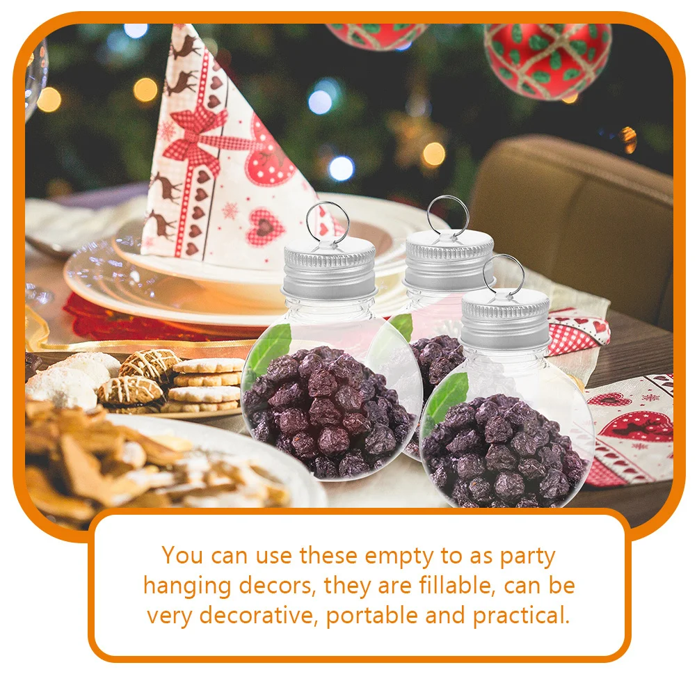 

6Pcs Clear Bulb Shaped Round Bottle Pet Juice Milk Bottles Leakproof Cap Portable Multipurpose Drink Containers Outdoor Travel