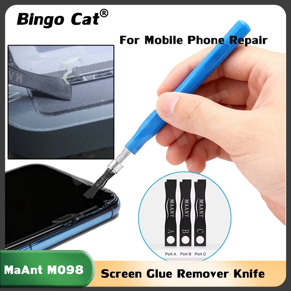 MaAnt M098 LCD Screen Limit Glue Remover Knife with Quick Blade Disassembly For Mobile Phone Edge Screen Repair Tool Set