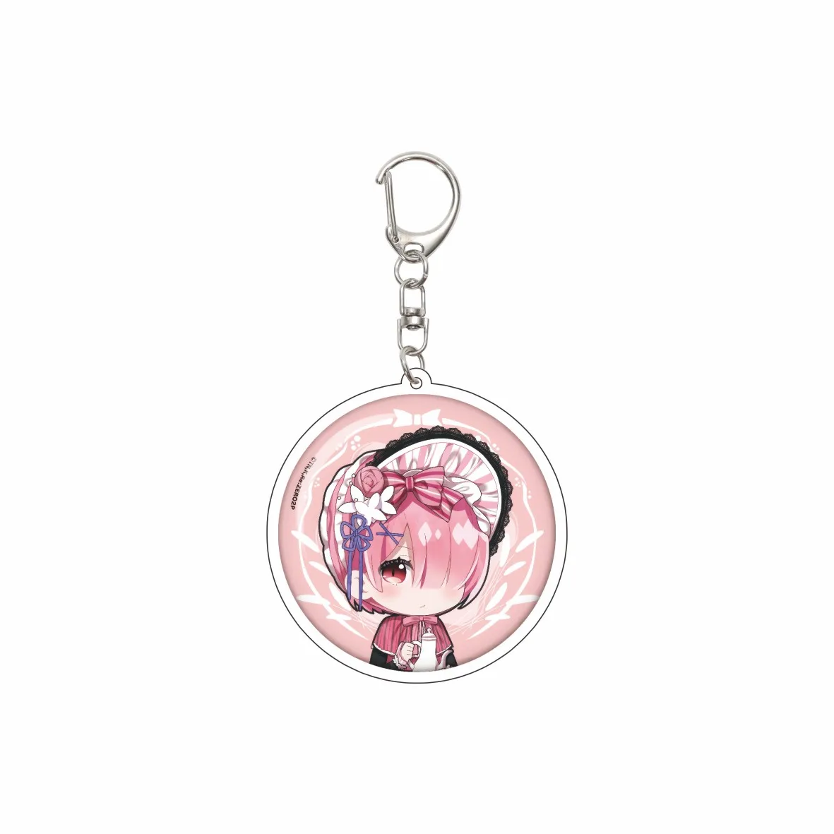 55MM Anime Re:ZERO - Starting Life in Another World Keychain Natsuki Subaru  Key Chain Acrylic Model Plate Christmas Gifts