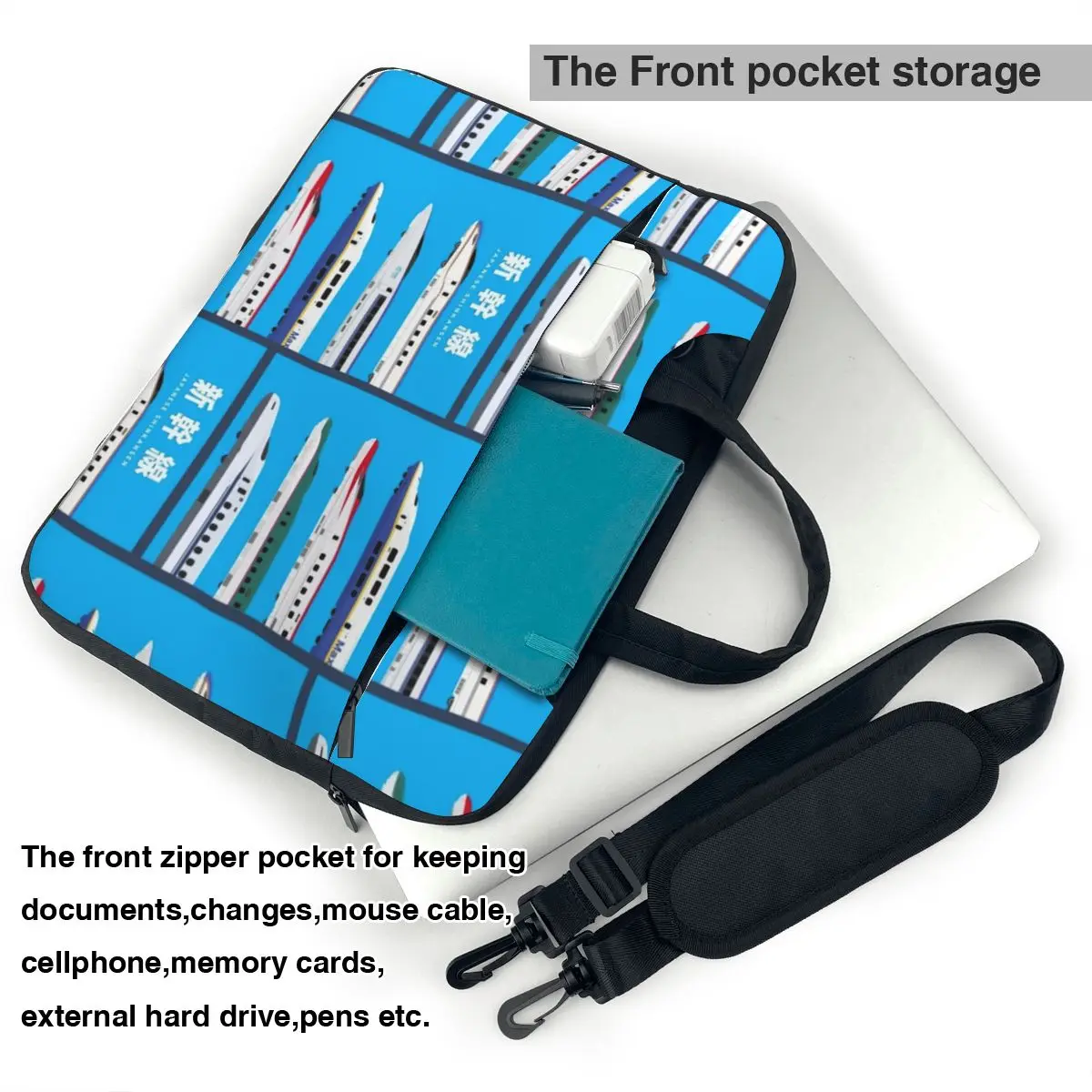 Japanese Shinkansen Bullet Trains - Side View Crossbody Laptop Bag Case Computer Bag 13 14 15.6 Inch Notebook Pouch for Lenovo 3