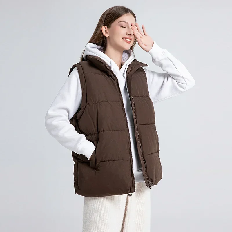 Premium White Duck Down Vest Autumn and Winter Women's Fashion Korean Style Loose Fitting Camisole Outerwear Warm Cotton Vest