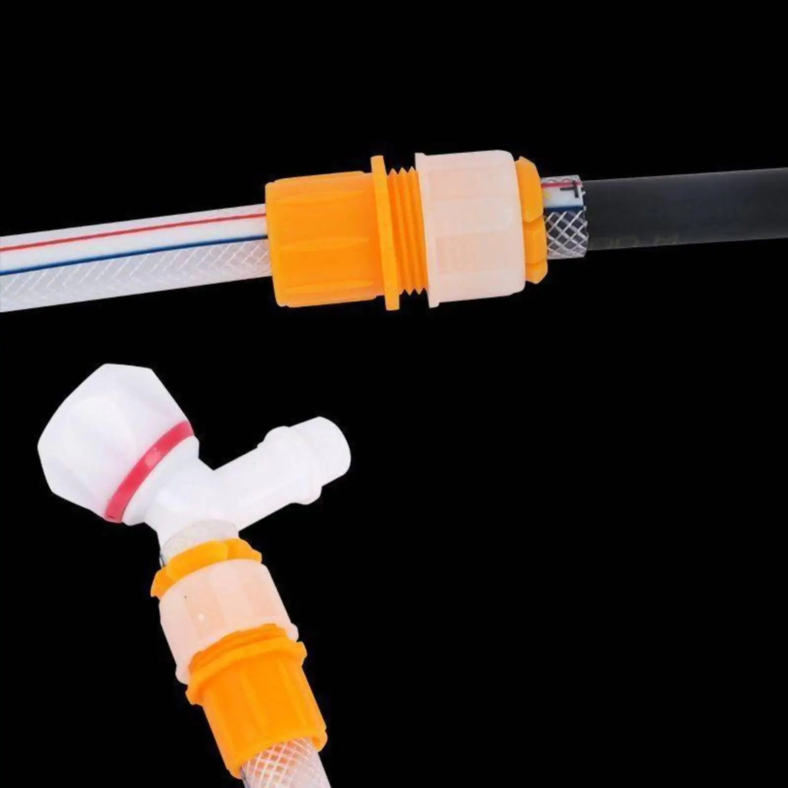Plastic Tap Hose Adapter Universal Faucet Connector for 4 Prong and 6 Point Faucets Watering Garden Tool