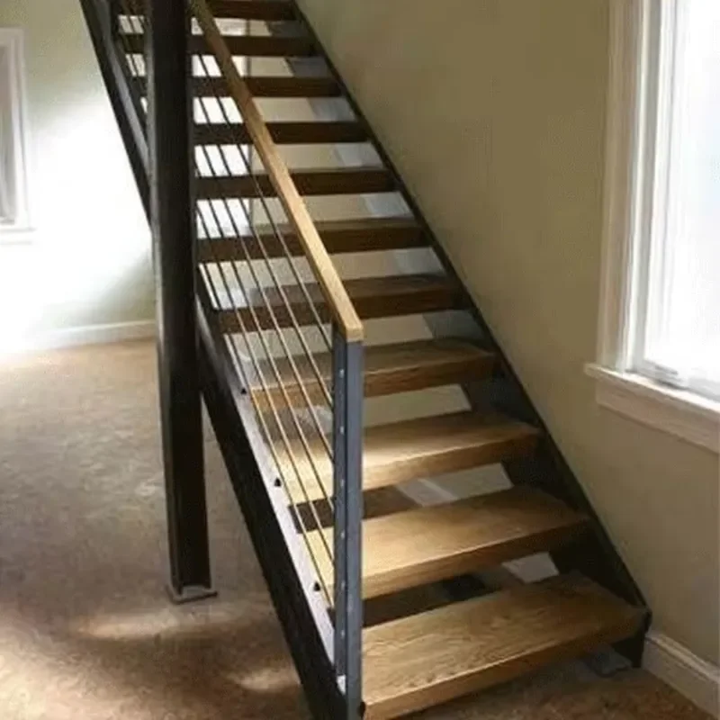 for  Modern Residential Floating Straight Staircase Box High Quality Interior Design
