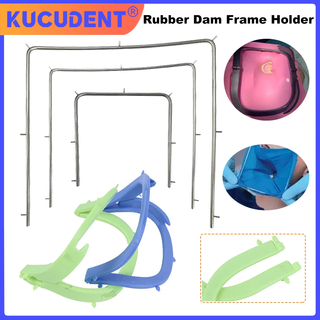 1Pc Dental Rubber Dam Frame Holder Stainless Steel Supports Surgical Clamps Materials Autoclave For Dental Lab Supplies Tools