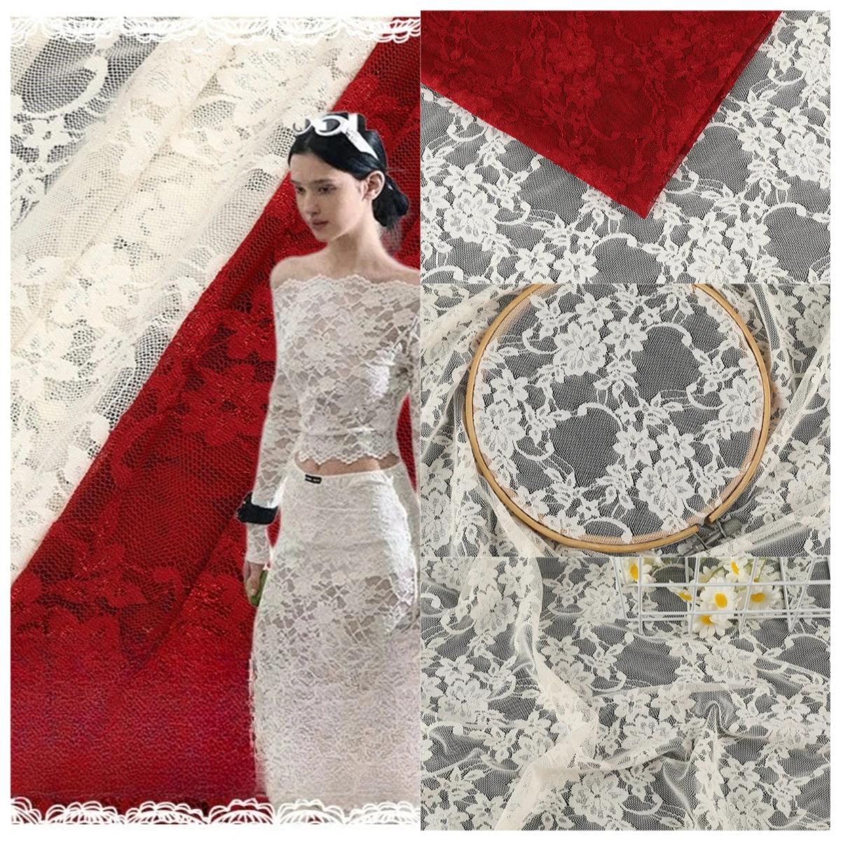 

Нейлоновая эластичная кружевная ткань — материал модного и свадебного платья с 4-сторонней резинкой для облегающего дизайна от кутюр