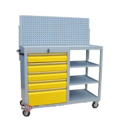 

Adjustable Utility Cart with Drawers Industrial Rolling Tool Cart Exclusive Custom Workshop High Quality Production
