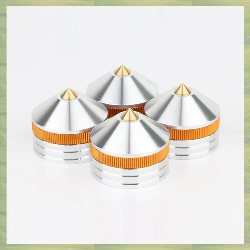 

N15R-4Pcs Speaker Stand Feet Pad Amplifier Foot Pad For Loudspeakers Shoes Spike Shock Silver