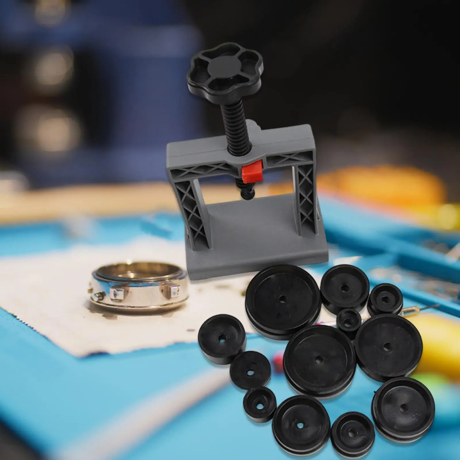 

Набор инструментов для пресса часов, настольный инструмент, открывалка для часов, съемник корпуса для закрытия крышки для ювелирного магазина