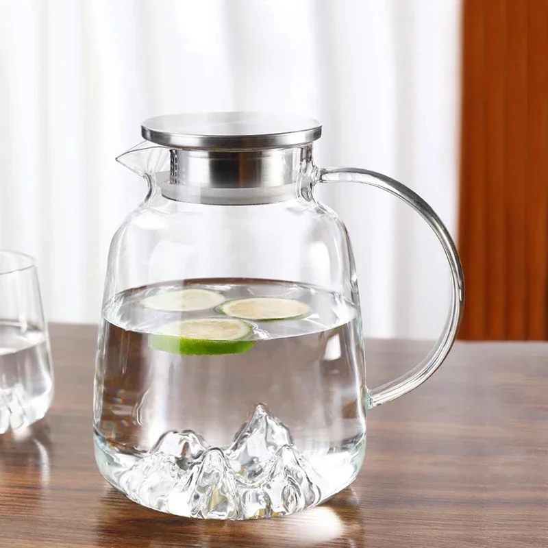2000ml Iceberg Shaped Cold Water Kettle Water Jug 370ml Iceberg Cup Wine Glass Creative Drinking Glasses Household Accessories view 2