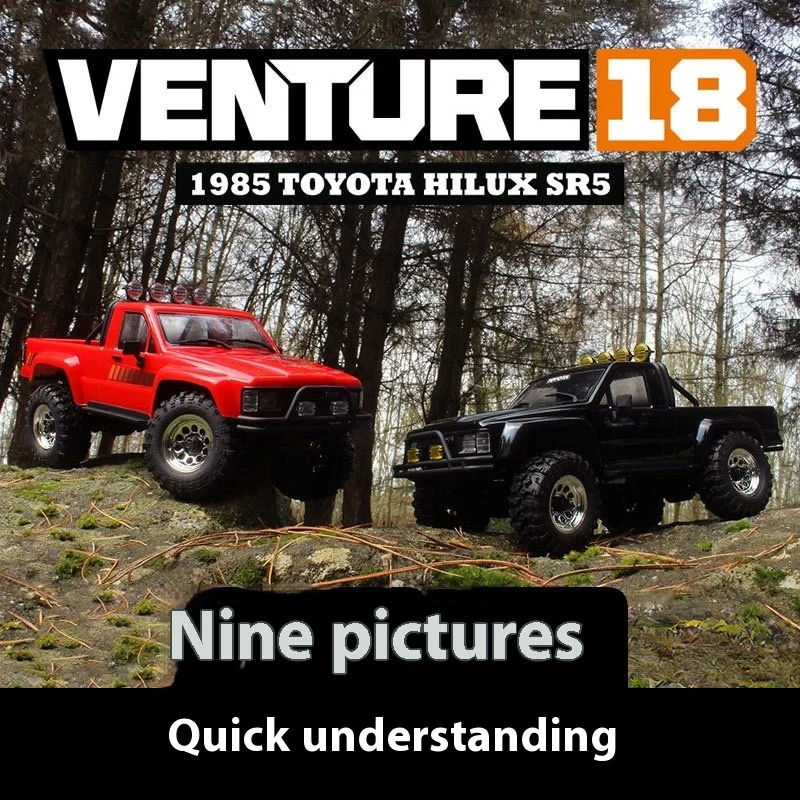 

HPI Venture масштаб 1/18, бесщеточный радиоуправляемый автомобиль с дистанционным управлением HAILUX SR5 4WD, внедорожный альпинистский автомобиль, имитация игрушки для возраста 14+