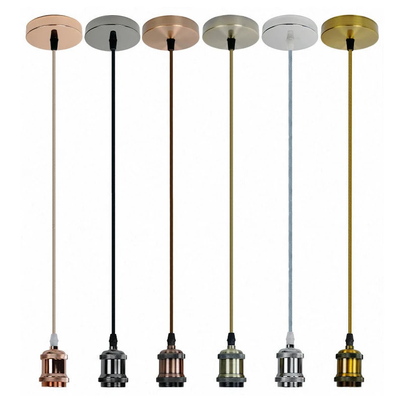 E27 E26 CFL LED Vintage Edison Screw Filament Light Bulb Holder Industrial Home Bar Decoration Ceiling Mount Hang Light Socket