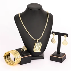 2020 Aug Moroccan Caftan wedding jewelry set for women green stone fashion jewelry set copper high quality jewelry set