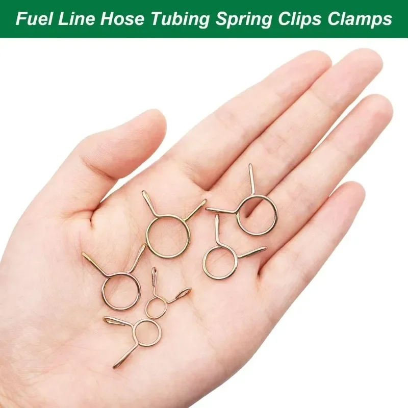 10/20/50 個ガソリンホーススプリングクランプ 5 〜 14 ミリメートル亜鉛メッキパイプクリップ燃料ラインガソリンパイプ燃料ホースクランプオートバイボート用