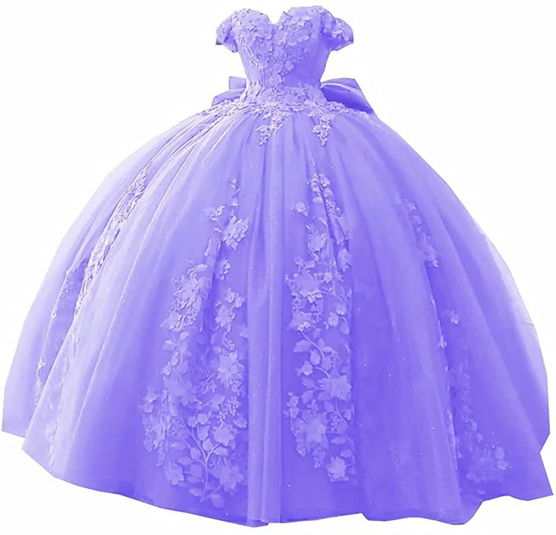 BM-vestidos de quinceañera para niña, Vestido de fiesta de cumpleaños, con apliques de lentejuelas, encaje brillante, 15 años, 2022