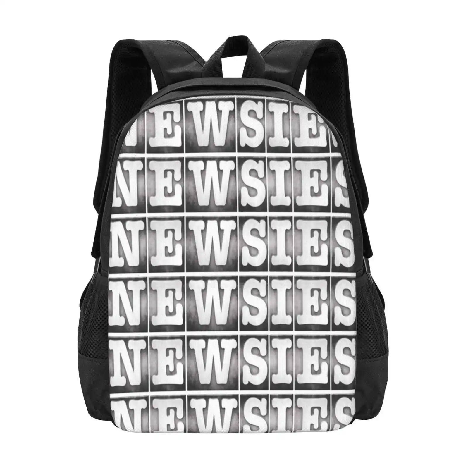 Newsies Logo New Arrivals Unisex Bags Student Bag Backpack Newsies Musical Broadway Jack Carrying The Banner Lyrics Theater