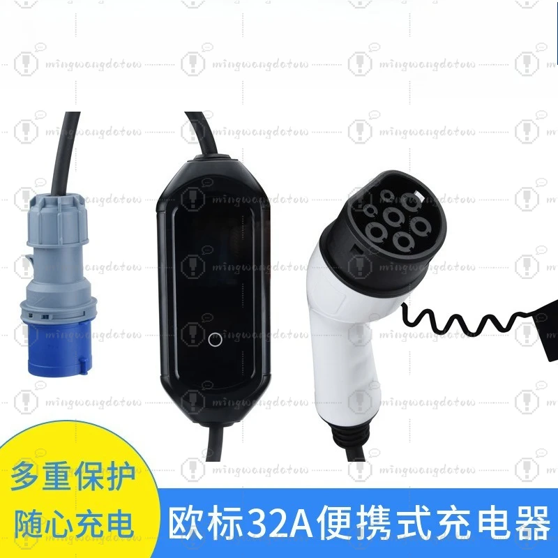 New Energy EV Charger, EU Standard 32A/7KW Home AC Portable Charging Station