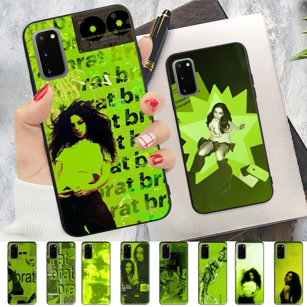 C-Charli X-XCX BRAT Phone Case For Samsung S 9 10 20 21 22 23 30 23plus lite Ultra FE S10lite Fundas