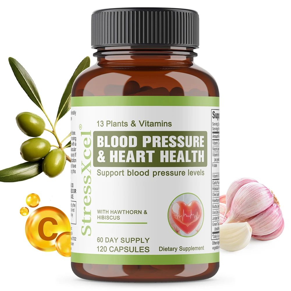 

Garlic & Hibiscus Supplement - Blood Pressure, Naturally Supports The Heart and Blood Circulation, Promote Digestion