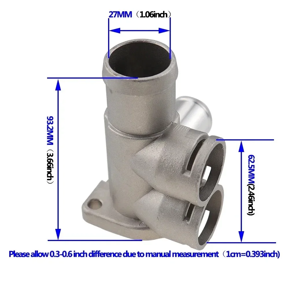 037121133B Aluminium Alloy Cooling Coolant Hose Pipe Connector 037 121 133B For VW Passat B3 Golf Sharan Polo 037 121 133 B