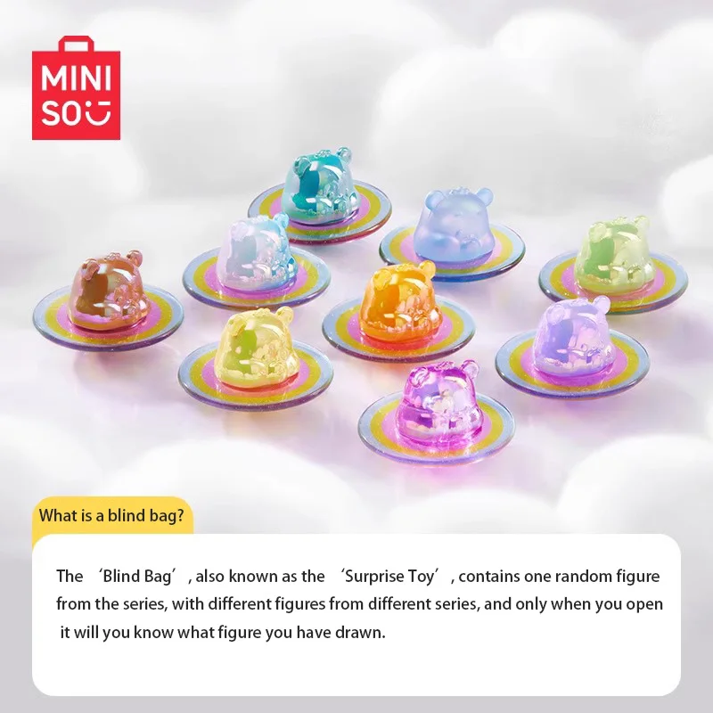 MINISO-Sac à main Mininstants Love Bear, boîte ennemi, planète Mars, beurre Moe, mini cadeau