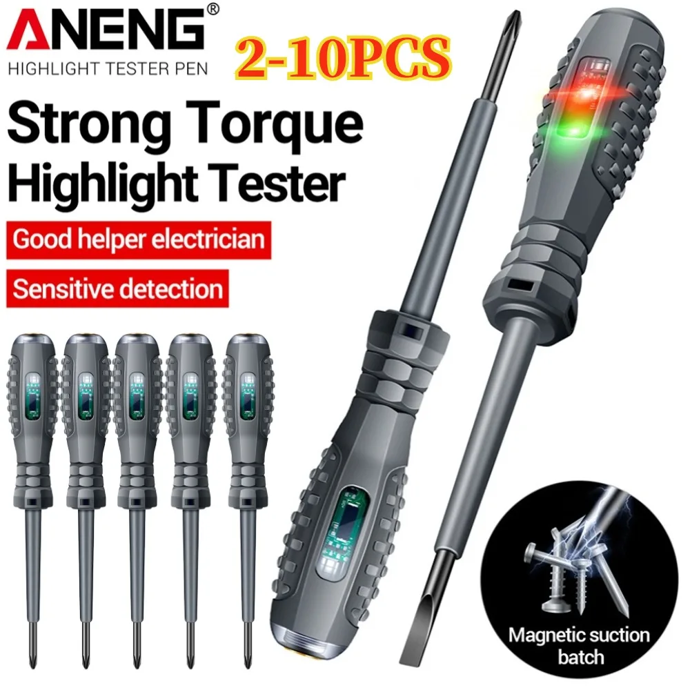 

ANENG B05 Slotted + Phillips Electric Screwdrivers Non-contact Indication Pen Meter Pencil Electrician Tools Tester Pen 2-10PCS