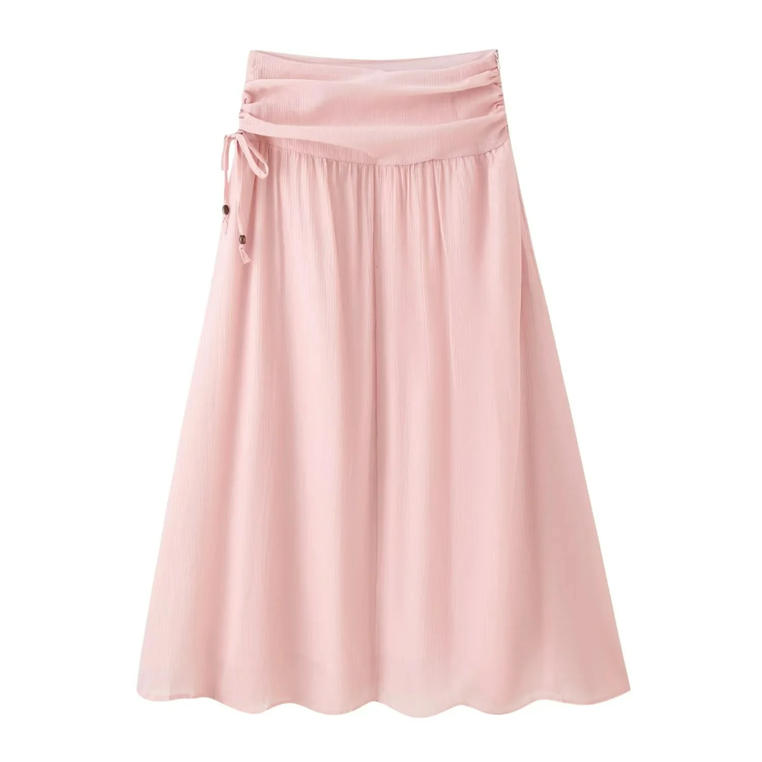 KONDALA Eleganter, süßer, schicker Damen-Rockanzug, O-Ausschnitt, kurzes Oberteil mit Schleife, langer Rock mit Schnürung, modisch, Herbst 2026, Party- und Abendgarderobe – Detail 14