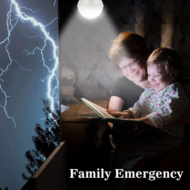 Solar Light Bulbs Rechargeable Indoor/Outdoor Fit For Camping Emergency Power Outage With Remote Control