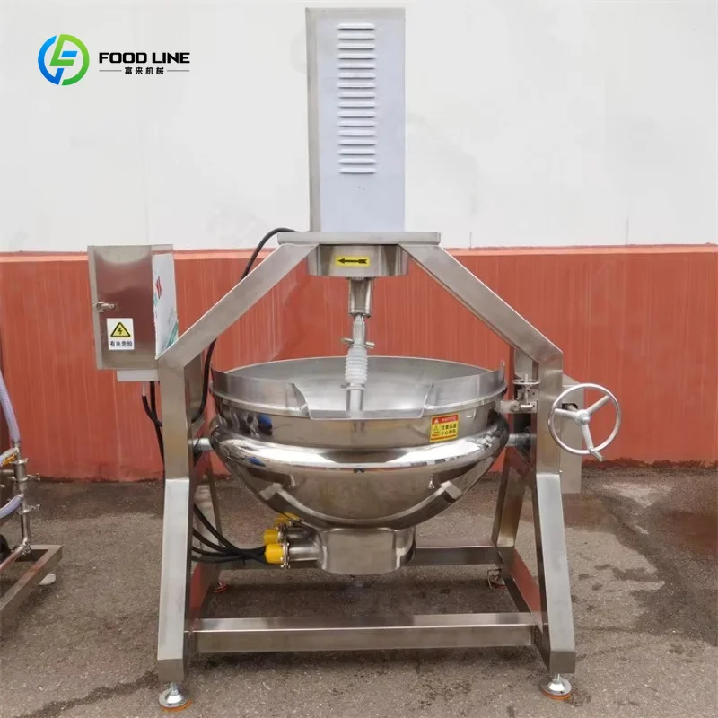 Commercial Planetary Stirring Cooking Machine Gas Electric Steam Heating Fast Heating Food Plant Customized