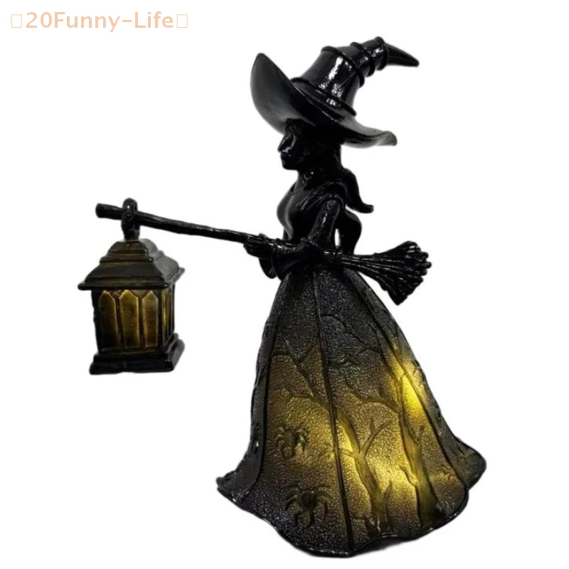 

Декор на Хэллоуин из смолы с фонарем, светящийся орнамент для рабочего стола для вечеринки в помещении, жуткий акцент на домашний фестиваль