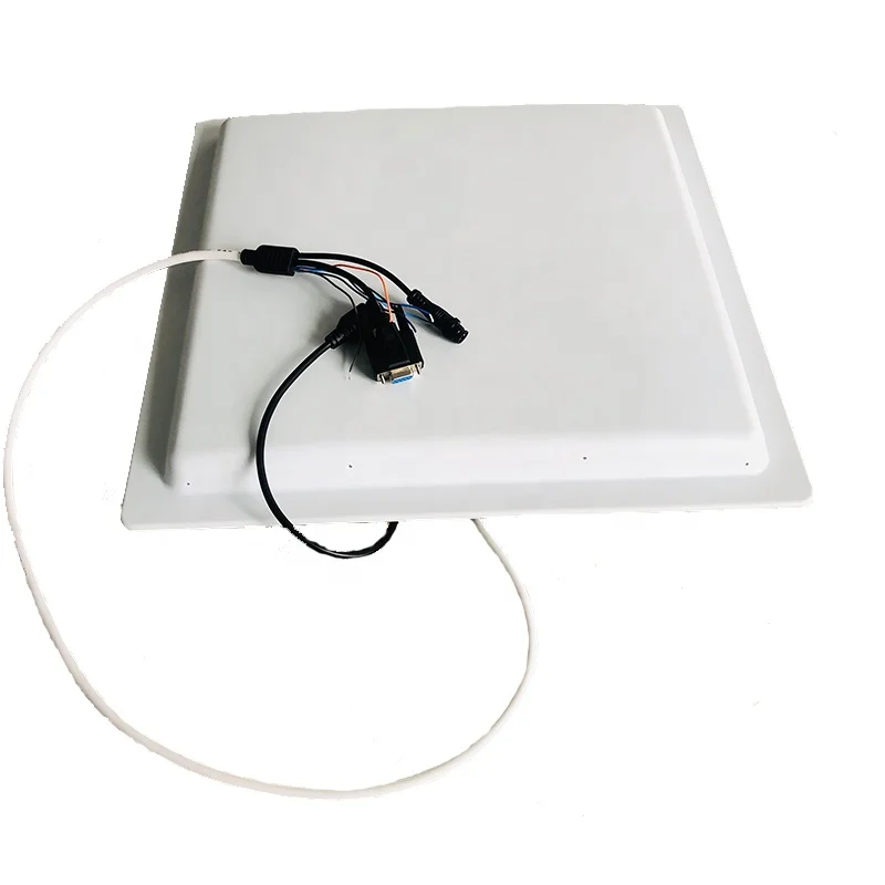 Lector RFID integrado UHF de 12m RJ45/RS232/RS485/Wiegand Lector de tarjetas RFID de largo alcance para control de acceso