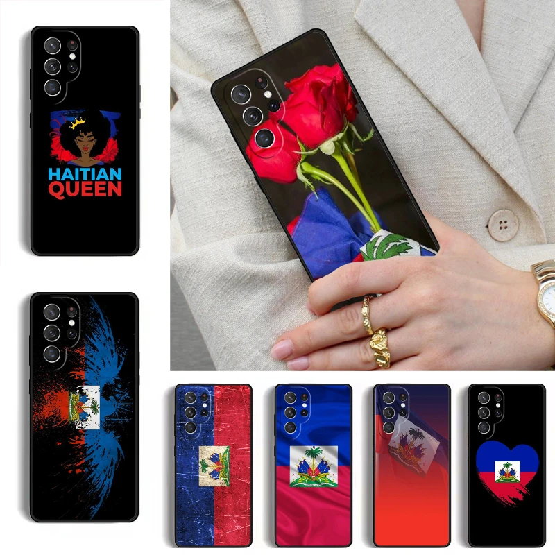 Haiti Haitian Flag MOBILE Phone Case for Samsung Galaxy S26 S25 Ultra S24 S23 S22 S21 Plus Note 10 Bumper Cover