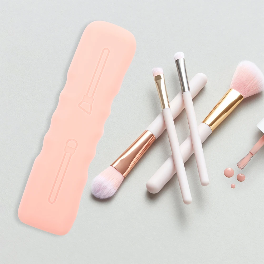 2pcs Silicone Makeup Brush Case Bag Travel Cover Protector Cosmetics Storage Organizer Beauty Brushes Traveling Lipsticks Women