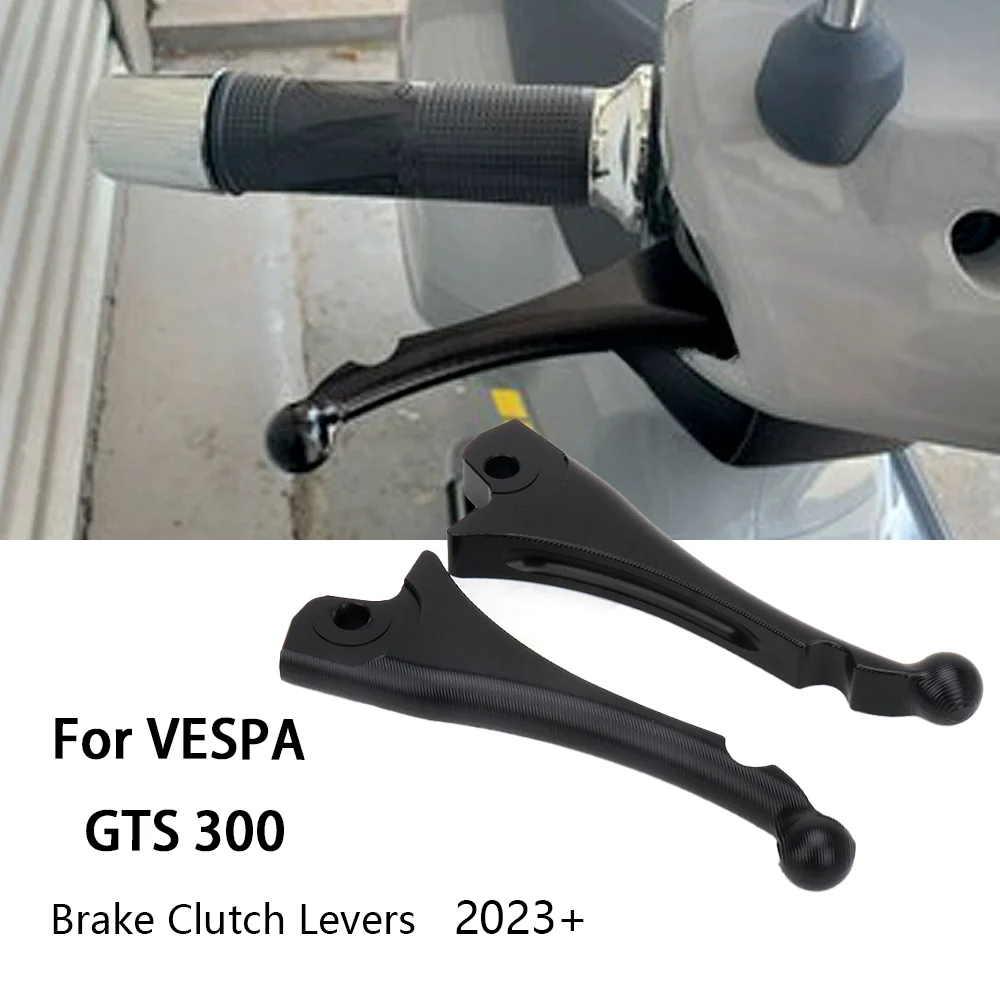 

For Vespa GTS 300 gts300 GTS 300 2023 2024 Motorcycle Clutch Brake Lever Front Control Handles Black and Silver Kit