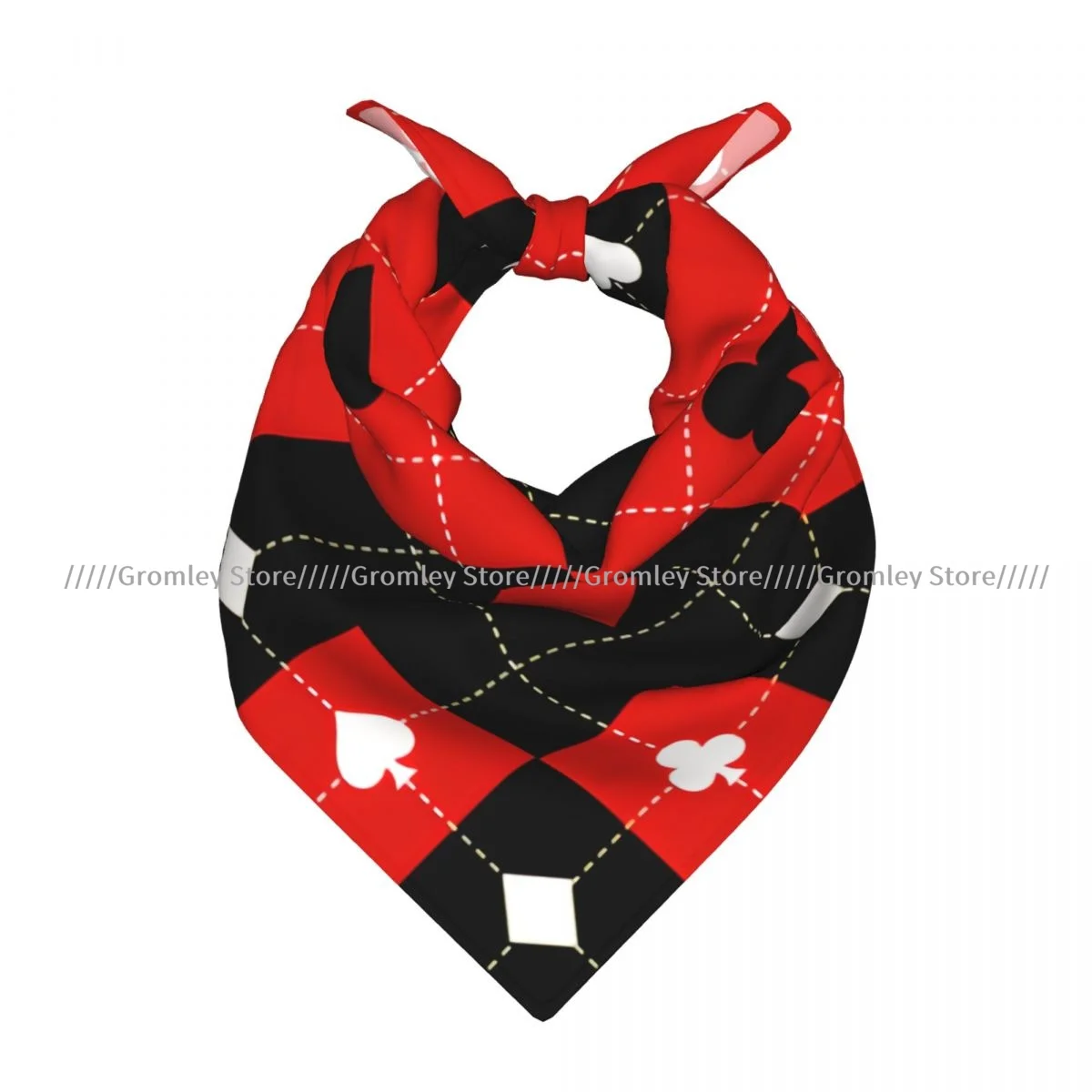 

Card Suits Chess Board Background Square Bandana Outdoor Sports Headwear Scarf