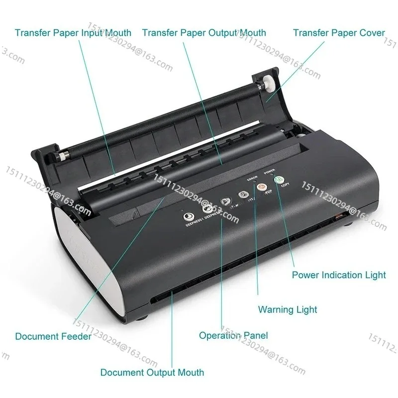 MT200 Tattoo Stencil Printer Machine Transfer Thermal Copier Professional Tattoo Photo Copy Drawing Printing view 4