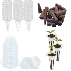 15/30Pcs Hydroponic Colonization Mesh Pot Net Cup Basket Hydroponic Aeroponic Planting Grow Round Planting Basket Seedling Grow