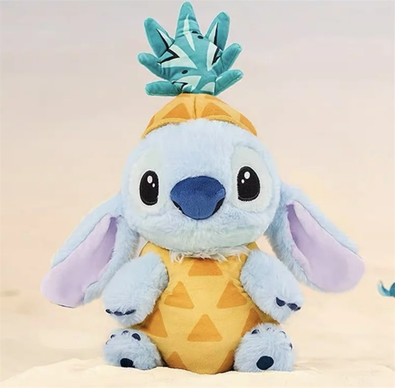 Original 2023 Disney Pineapple Stitch Summer Sea Breeze Collection cartoon cute action doll Children's birthday presents