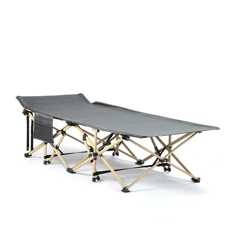 Custom Portable Camping Travel Bed Camping Cot Adjustable Height Sleeping Cot Folding Bed