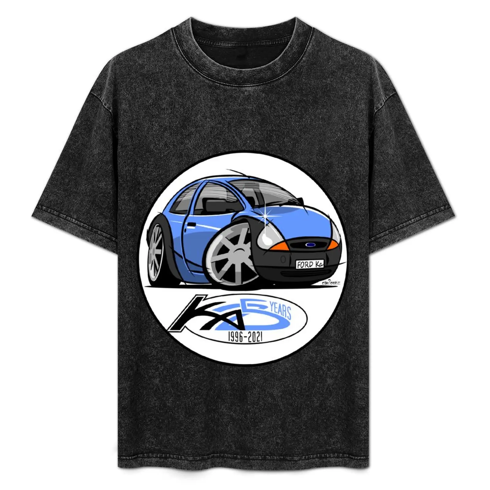 

Ford Ka caricature blue T-Shirt T-shirts man blacks vintage clothes oversizeds Men's t-shirts