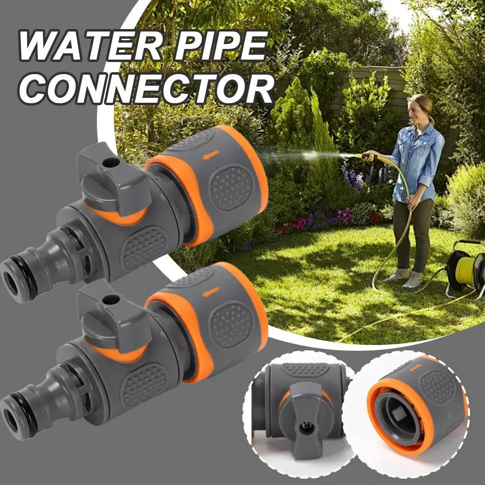 

1/2/5Pcs Two Way Car Wash Water Pipe With Valve Switch Quickly Connect Standard ABS Coated Garden Irrigation Water Connectors