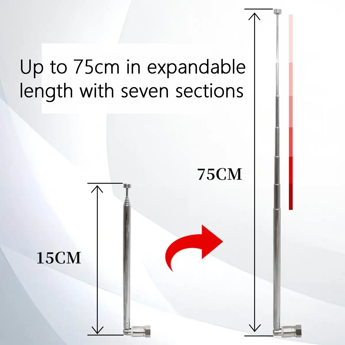 Audio Radio Telescopic Pull Rod Antenna Radio Antenna 75 Ohm Delivery 4 Adapters