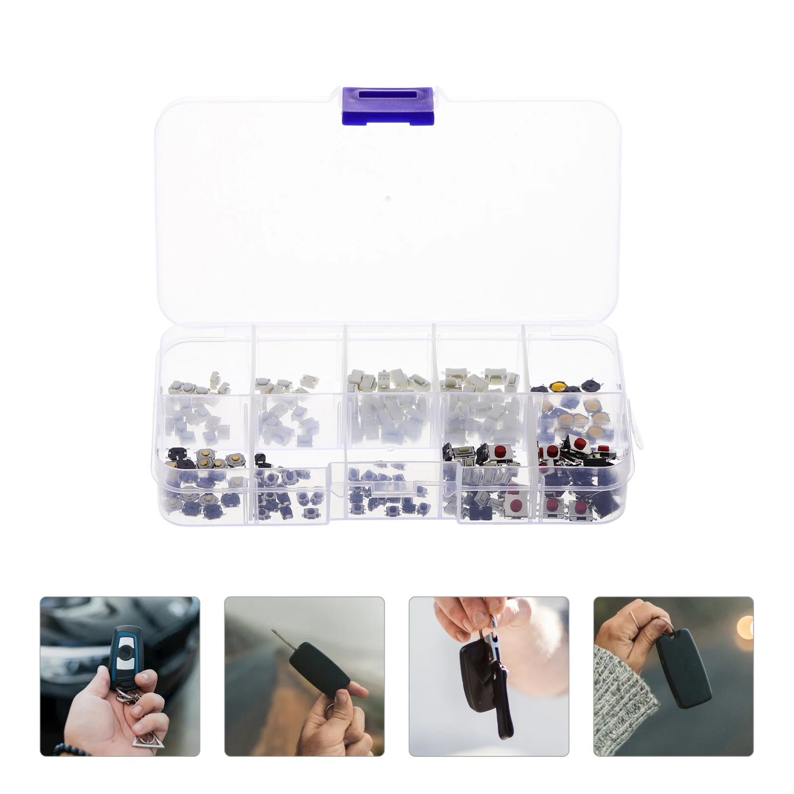 

200pcs Remote Control Switch Button Car Key Fobs Stop Botton Cap Electrical Buttons Replacement Plastic Easy