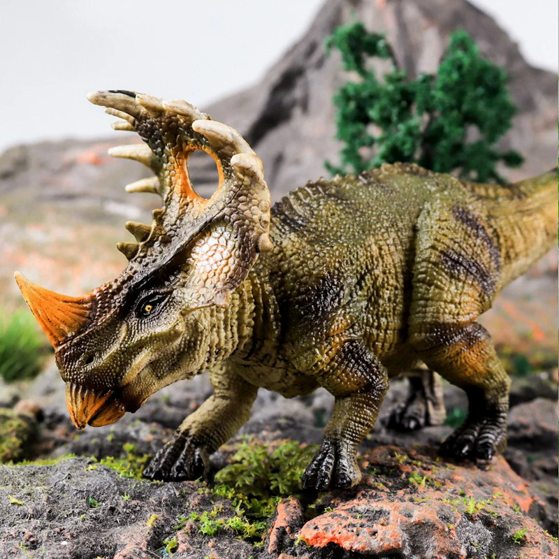 Sinoceratops dinozaur zabawka, fajne plastikowe figurki dinozaurów, wykaszarki do tortów urodzinowych, upominki na przyjęcia, dla dzieci w wieku 3-12 lat