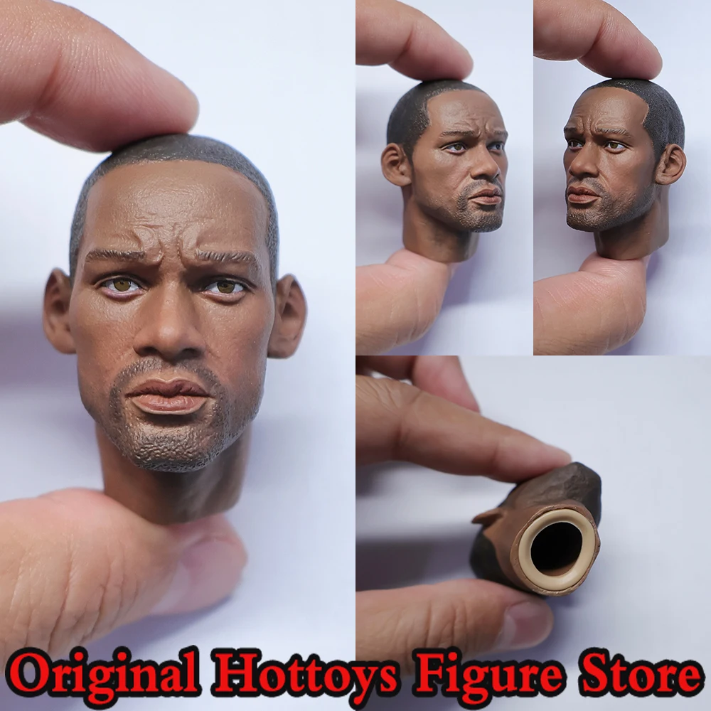 

In Stock 1/6 Scale Male Soldier Head Sculpture Will Smith American Actor Head Carving Fit 12-inches Action Figure Doll Body