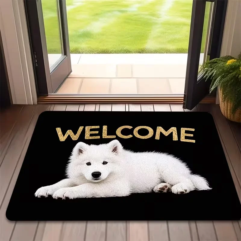Sleeping Beagle Puppy 2D Flat Printed Doormat Imitation Embroidery Dog Pattern Floor Rug Cute Pet Animal Decor Carpet