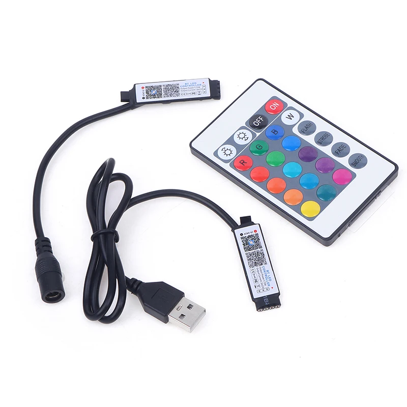 Household Mini Bluetooth Compatible Controller LED Light Strip Time Switch Multiple Music Mode For RGB Smart APP Control New